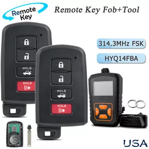For Toyota Avalon 2013 2014 2015 2016 2017 2018 Remote Smart Key Fob 0020 + Tool - Picture 1 of 6