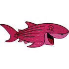 Embroidered Pink Shark Iron On Badge Sew On Patch Shirt Jean Embroidery Applique