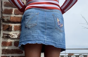 Pretty Zadig and Voltaire Butterfly Denim Skirt Size 14 A = 34 36 New - Picture 1 of 9