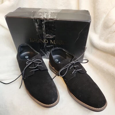 Bruno Marc Mens Black Suede Shoes Lace Up Casual Oxford Shoes Size US 7.5M 5109 - Image 1 of 4