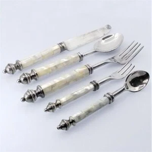 Vintage Antique Sheffield Mother of Pearl Handle Cutlery Set A-S1680 - Picture 1 of 1