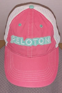 Peloton  Coral Pink/Mint Women's Adjustable Baseball Mesh  Hat Cap - Picture 1 of 9