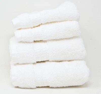 Purely Indulgent 4-piece Cotton Hand Towel and Washcloth Set in White - Image 1 of 2