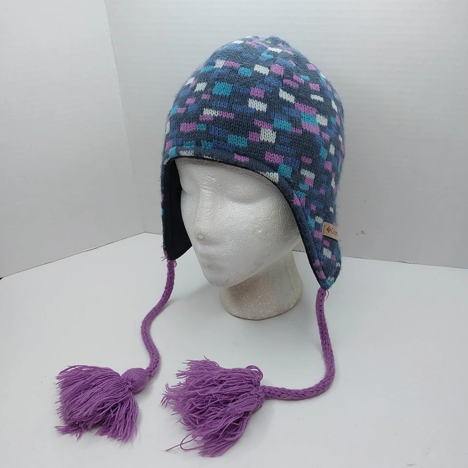 Columbia Sportwear Omniheat Youth Beanie Hat Cap Tassel - Image 1 of 4