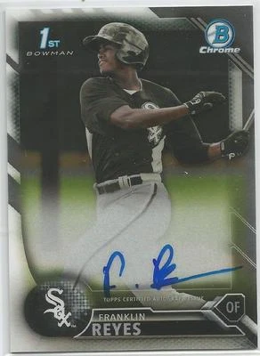 Franklin Reyes Chicago White Sox 2016 Bowman Chrome Prospect Autograph - Image 1 of 2