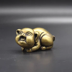 Vintage Copper Pig Desktop Home Decor Copper Creative Bronze Ware Pig - Picture 1 of 6