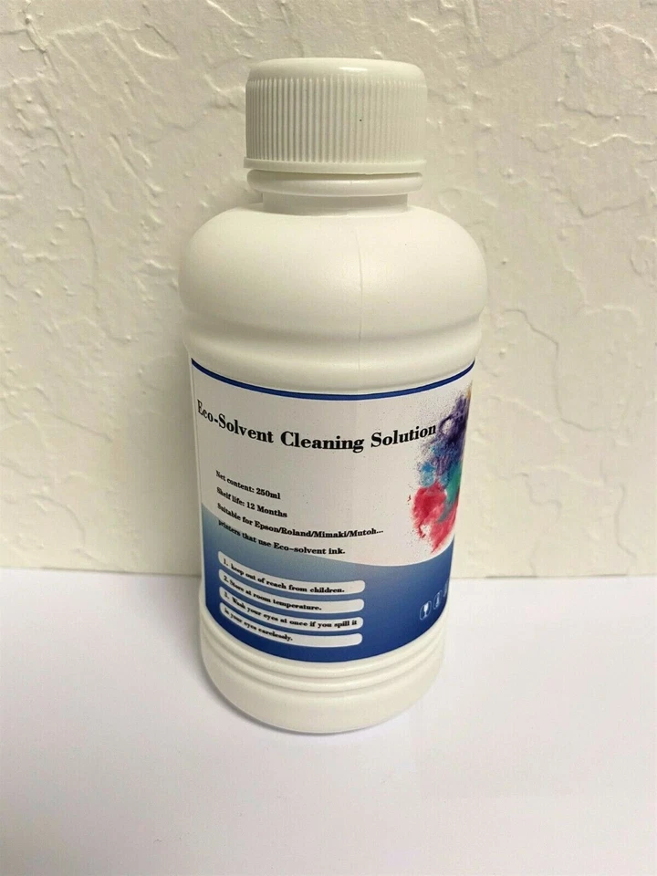 250ml Eco Solvent Cleaning Solution for Mimaki Epson Mutoh Roland DX printhead - Image 1 of 1