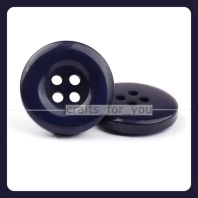 10PCS 12.5MM-38MM 4-HOLE ROUND 18 COLORS RESIN BUTTON FOR CLOTHING SEWING CRAFT - Image 1 of 4