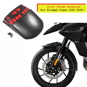 Black Front Fender Mudguard Cover For Triumph Tiger 1200 GT Pro Explorer 2022 - - Picture 1 of 16