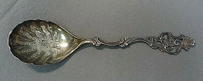 СЕРЕБРЯНАЯ ЯГОДНАЯ ЛОЖКА TH MARTHINSEN NORWAY 830s ~ ПРИЧУДЛИВАЯ ~ БЕЗ МОНО - Изображение 1 из 4