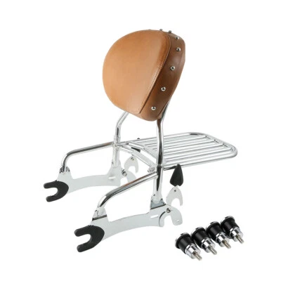 Sissy Bar Backrest Rack & Mounting Spools Fit For Indian Chief Vintage 2014-2018 - Image 1 of 4