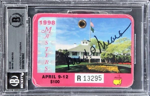 Mark O'Meara Signed 1998 Masters Augusta National Club Badge Ticket BAS Slabbed - Picture 1 of 2