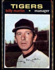 1971 Topps Billy Martin Detroit Tigers #208