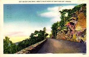 Postcard on skyline Drive about 3 miles north of Swift Run Gap, Virginia - Picture 1 of 2