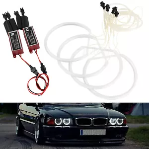 4x CCFL Angel Eyes Still Light Rings Set for BMW E36 E38 E39 E46 Projector Lamp - Picture 1 of 10