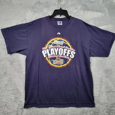 NBA Cleveland Cavaliers Shirt 2XL BLue 2007 Playoffs Basketball Majestic - Image 1 of 4