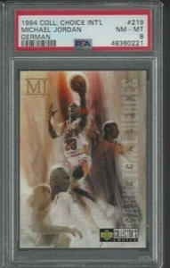 1994-95 UPPER DECK COLLECTORS CHOICE GERMAN #219 MICHAEL JORDAN PSA 8 NM-MT - Picture 1 of 1