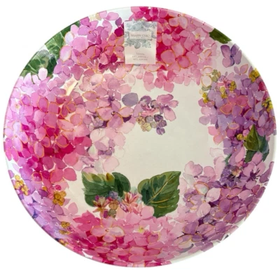 Shabby Chic Grande 12” Rosa Hortensia Melamina Ensaladera Tazón para Servir  Foto 1 de 2