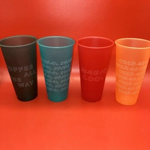 4 Stück Starbucks Becher Mehrweg Plastikbecher ohne Deckel - Bild 1 von 5