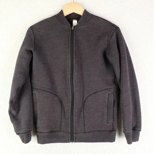 Ivivvia Jacket Girls 10 Gray Full Zip Bomber Sherpa Fleece Lined Outdoor Sporty - Picture 1 of 10