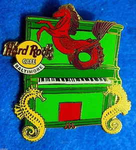 BALTIMORE TRIPLE SEAHORSE UPRIGHT GREEN PIANO SERIES Hard Rock Cafe PIN LE - Picture 1 of 1