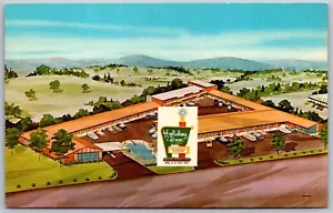 Vintage Roanoke Virginia VA Holiday Inn North Künstler gerenderte 1960er Postkarte - Bild 1 von 2