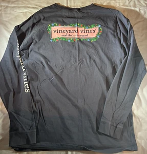 VINEYARD VINES MARTHA'S VINEYARD YOUTH XL CHRISTMAS XMAS LONG SLEEVE SHIRT RARE - Picture 1 of 8