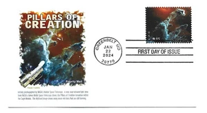 5827 $ 9,85 Priority Mail 2024, Säulen der Schöpfung Panda Siegel, FDC - Bild 1 von 1