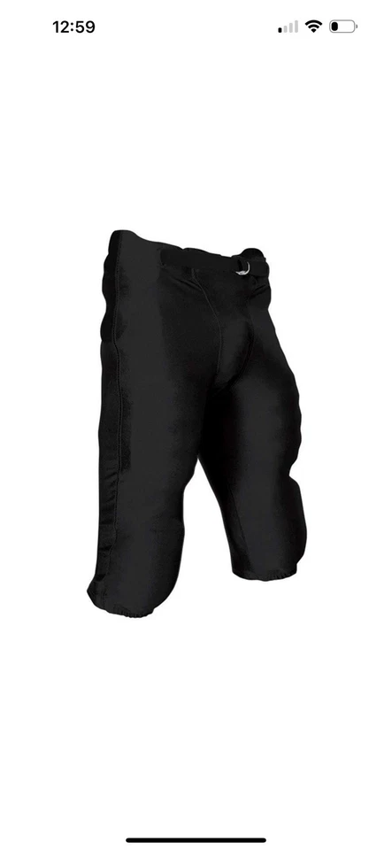 Youth Integrated Football Game Pant Black XS New - Image 1 of 4
