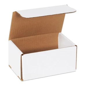 50-Pack White Corrugated Shipping Boxes 6”L x 4”W x 3”H - Durable & Eco-Friendly - Picture 1 of 8