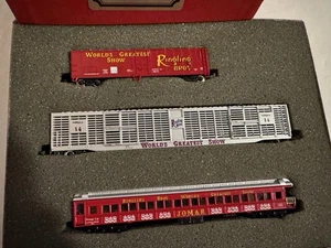 Ak-Sar-Ben Spur N Barnum Bailey Passenger, Livestock Car Boxcar Circus Set 4-R - Bild 1 von 10
