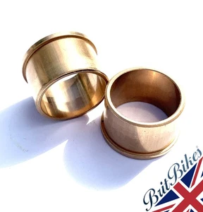 PAIR TOP FORK BUSH BSA B25 C25 B44 A65 A75 ROCKET 3 TRIUMPH 97-0441 75-5105 UK - Picture 1 of 6
