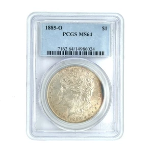 1885-O $1 Silber Morgan Dollar Von PCGS Als MS-64 Bewertet - Bild 1 von 4