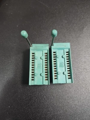 Textool 24-Pin ZIF Sockel 2er Pack - Vintage IC Test / Programmer Sockets - Bild 1 von 4