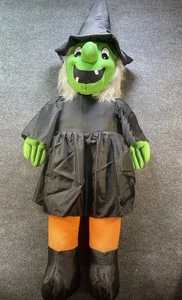 Vintage Goffa grüne Hexe JUMBO 52 Zoll Plüsch Halloween Türhänger Dekor Stofftier - Bild 1 von 9