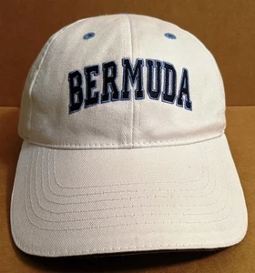 Baseballmütze Kappe Bermuda weiß/himmelblau Borte Haken & Schlaufe verstellbar Erwachsene Souvenir - Bild 1 von 7