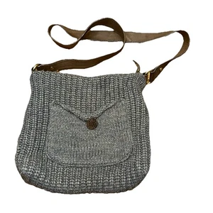 Borsa a tracolla Ugg Cardy in maglia grigia borsetta tracolla in pelle tasche 10x12 - Foto 1 di 7