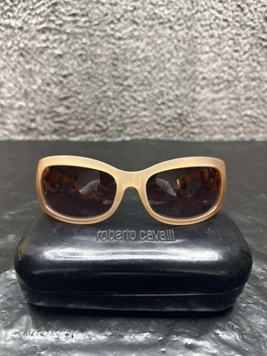 Gafas de sol ovaladas Y2K Fendi Logo FS299 beige 664 59 18 130 con estuche de cuero negro Foto 1 de 4