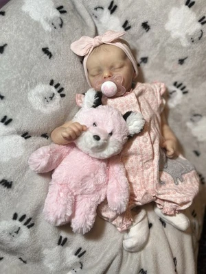 Reborn Baby Twin a 17" Bonnie Brown Doll - Image 1 of 4