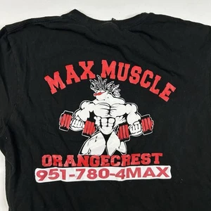 Max Muscle Sports Nutrition Shirt Herren Größe Large schwarz Herren Stretch Training Gym - Bild 1 von 6