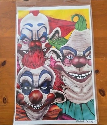2011 Убийца клоуны из космоса печать подпись художника Джейсон цветы 11 x 17 - Изображение 1 из 2