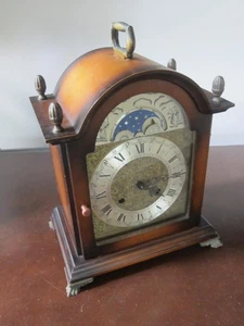 Vintage Seth Thomas A206-004 Moon Dial 2 Jewel Mantle Clock w Key Bim Bam - Bild 1 von 12