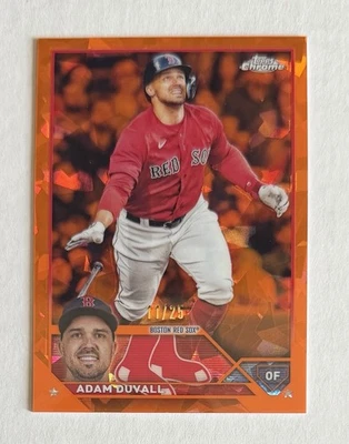 Adam Duvall 2023 Topps Chrome Update Sapphire Orange /25 #USCS72 Boston Red Sox - Image 1 of 2