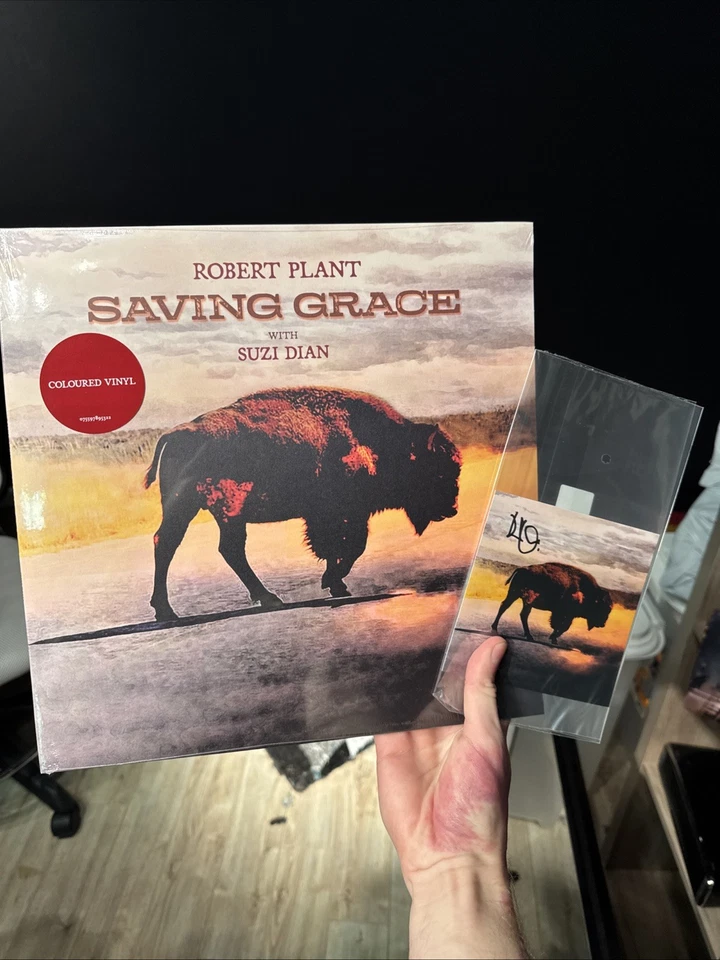 *SIGNED INSERT* ROBERT PLANT SAVING GRACE COLORED VINYL ALBUM LED ZEPPELIN - Image 1 of 2