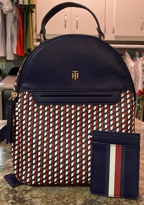 Mini mochila y tarjetero Tommy Hilfiger - azul marino/rojo/blanco Foto 1 de 4