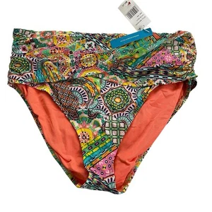 Bikini Bleu Rod Beattie Seriously Sunny Sarong Hipster parte inferior de natación talla grande 16W - Imagen 1 de 6