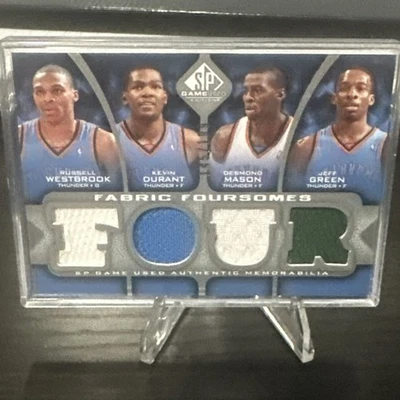 2009-10 SP Game Used Fabric Foursomes Durant, Westbrook, Mason, Green /199 - Image 1 of 3