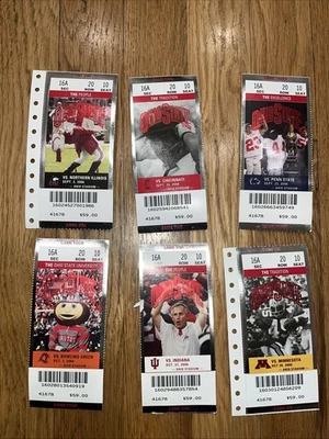 OHIO STATE Buckeyes Football 2006 Season Ticket Stubs Games 1-6 - Image 1 of 4