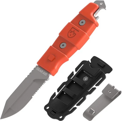 Cuchillo utilitario Gear Aid Buri hoja fija hoja recubierta de titanio de 3 pulgadas con funda Foto 1 de 4