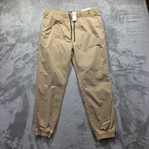American Eagle Twill Jogger Pants Mens Medium Khaki Ne(X)t Level Flex Chino - Picture 1 of 11